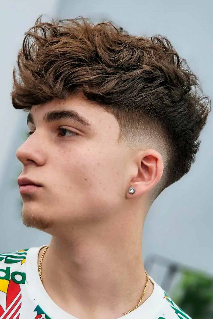 Heavy Angular Fringe #curlyhairmen #curlyhairstylesformen #menwithcurlyhair