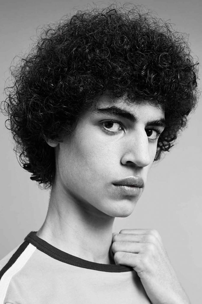 Micro Curls #curlyhairmen #curlyhairstylesformen #hairstylesforcurlyhairmen