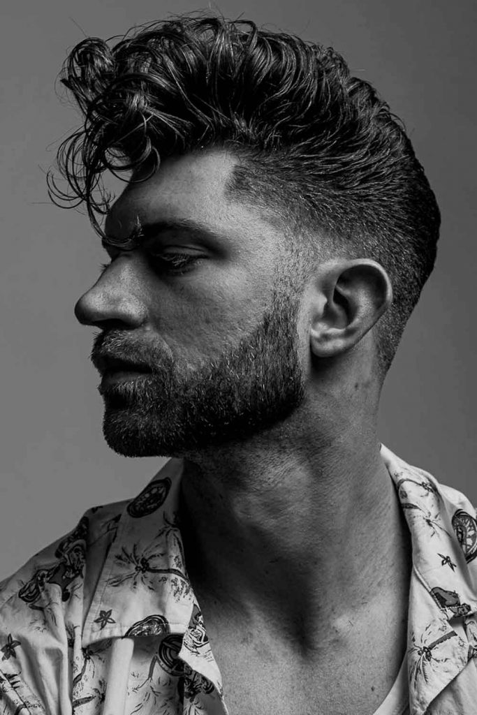 Pompadour Curly Hair #curlyhairmen #curlyhairstylesformen #menwithcurlyhair