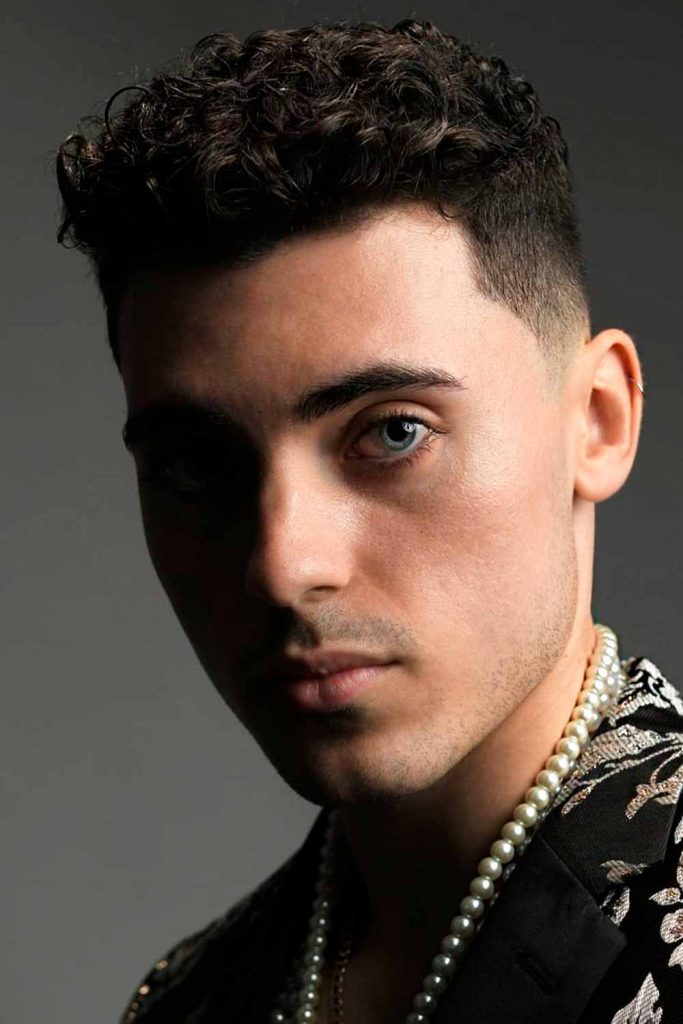 High Top Mens Curly Haircuts #curlyhairmen #curlyhairstylesformen #hairstylesforcurlyhairmen