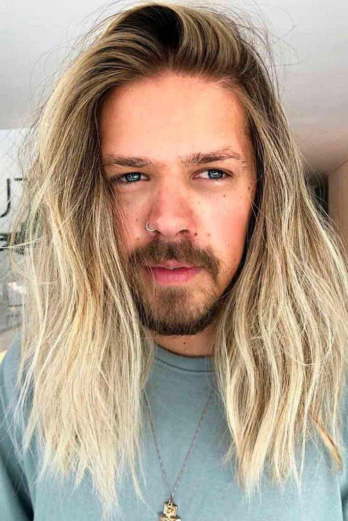 Messy Long Surfers Hair