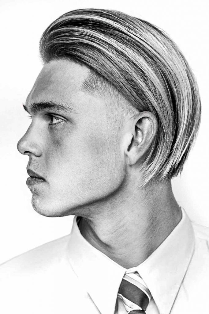 Undercut Long Brushed Back Hair