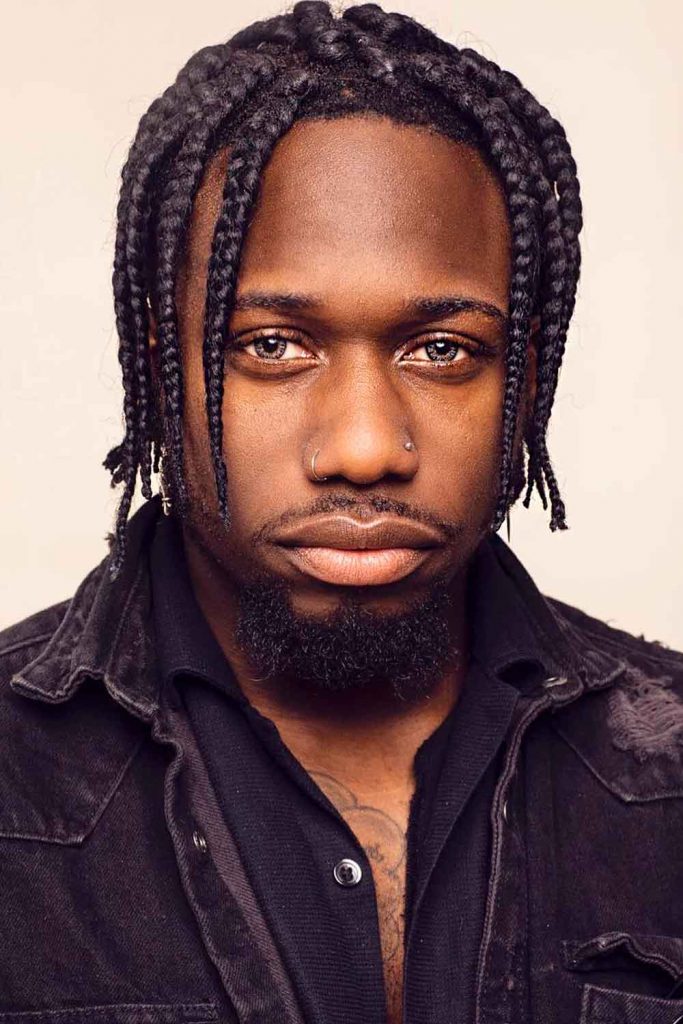 Black Men Braids #blackmenhaircuts #blackmenhairstyles #afrohaircuts #haircutsforblackmen