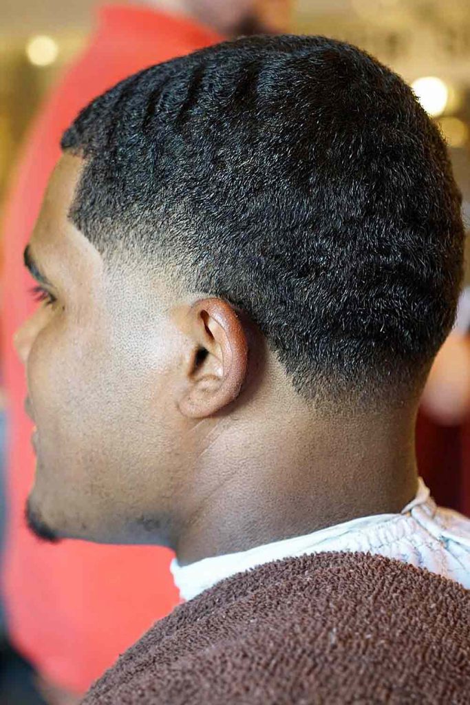 Taper Fade with Waves #blackmenshaircuts #blackmenhairstyles #blackmenhair