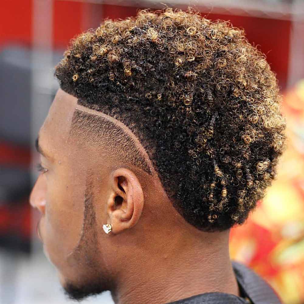 Mid Taper Design #blackmenshaircuts #blackmenhairstyles #blackmenhair