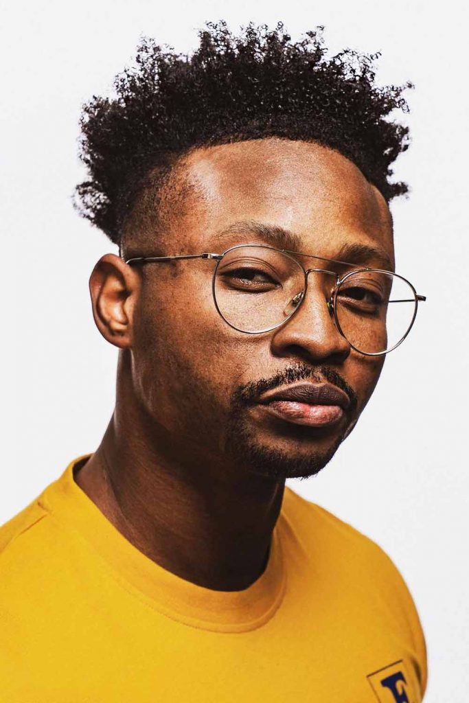 Curls Over An Undercut #blackmenshaircuts #blackmenhairstyles #blackmenhair