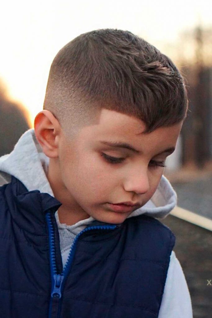 Boys Crop With Angled Fringe #boyshaircuts #kidshaircut #boyhaircuts