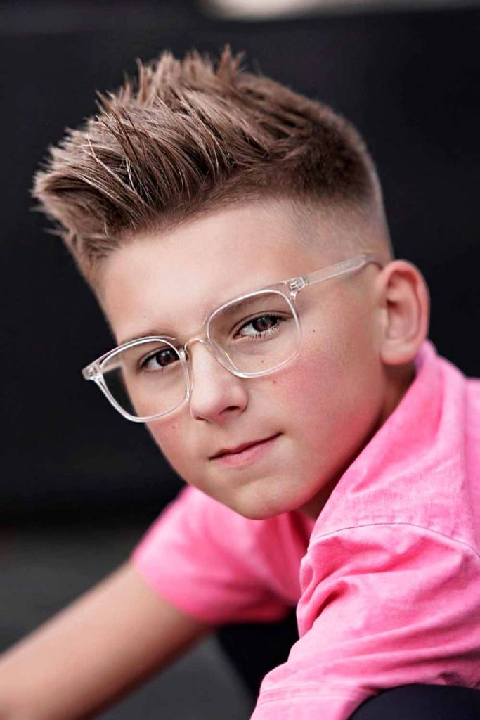 Faux Hawk Faded Sides #boyshaircuts #kidshaircut #boyhaircuts