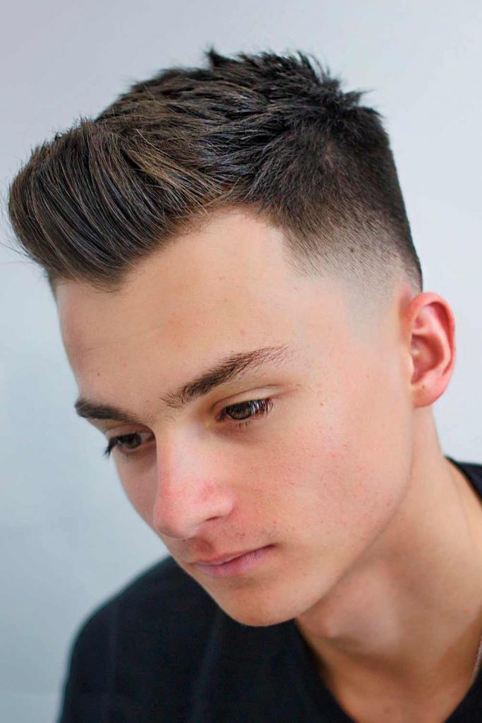 Undercut With Short Brushed Up Top #boyshaircuts #kidshaircut #boyhaircuts