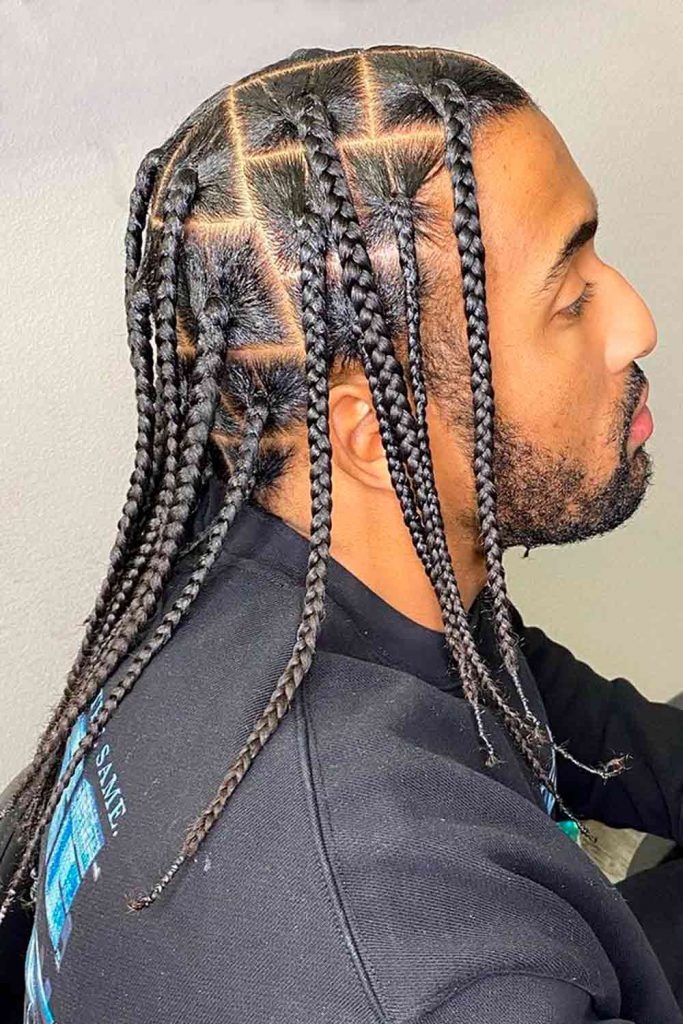 Thin Box Braids For Men #braidsformen #mensbraids #manbraid