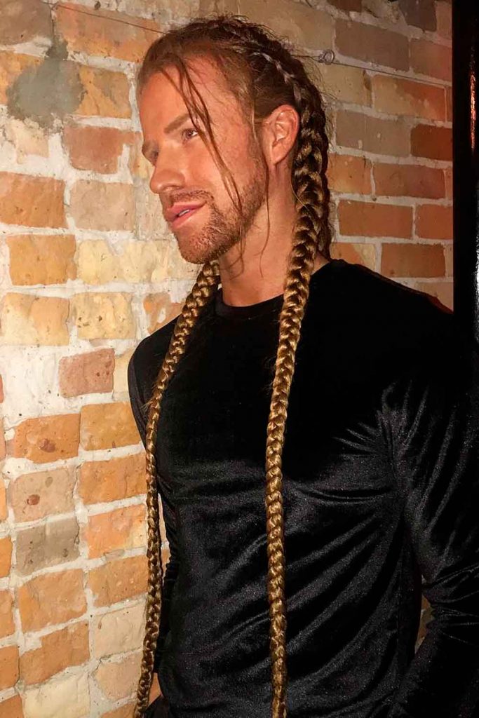 Two Dutch Braids #braidsformen #manbraid #mensbraids