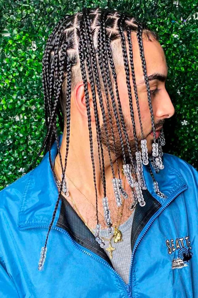 Box Braids With Beads #braidsformen #manbraid #mensbraids