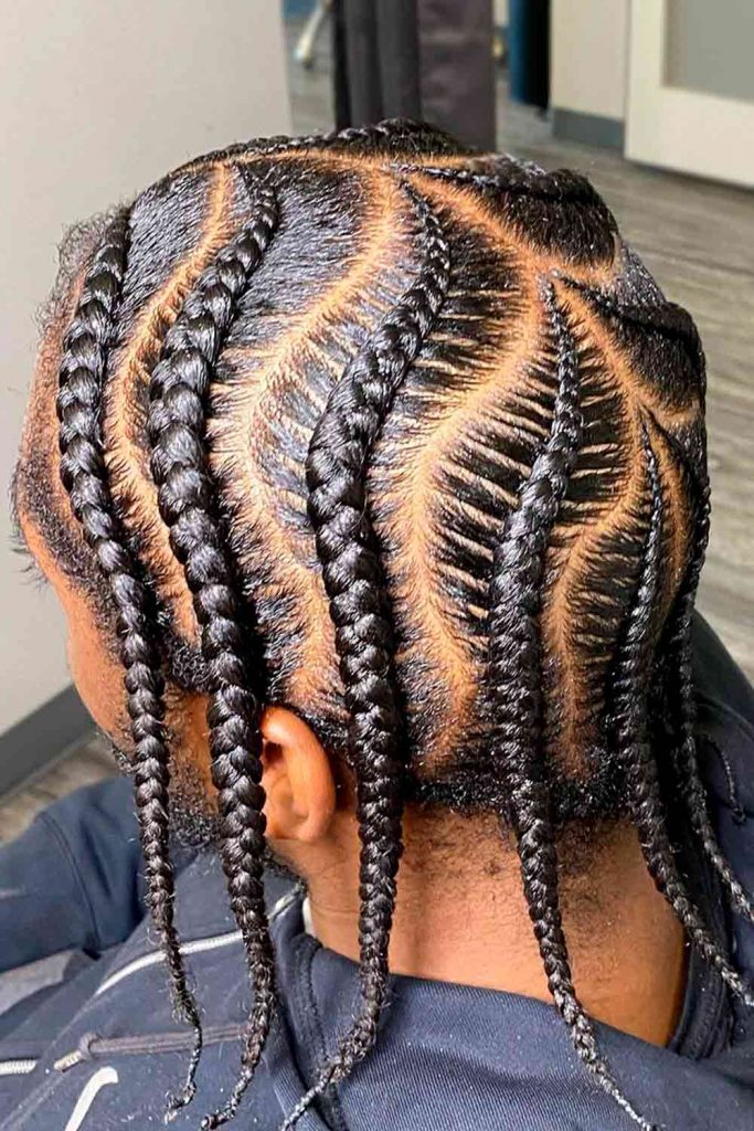 Side Cornrows Guy Braids #braidsformen #mensbraids #manbraid