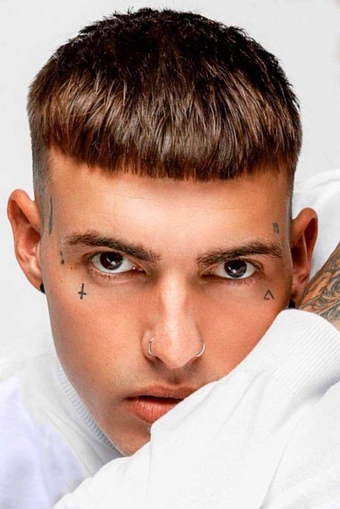 Full Bangs #caesarhaircut #shorthaircutsformen