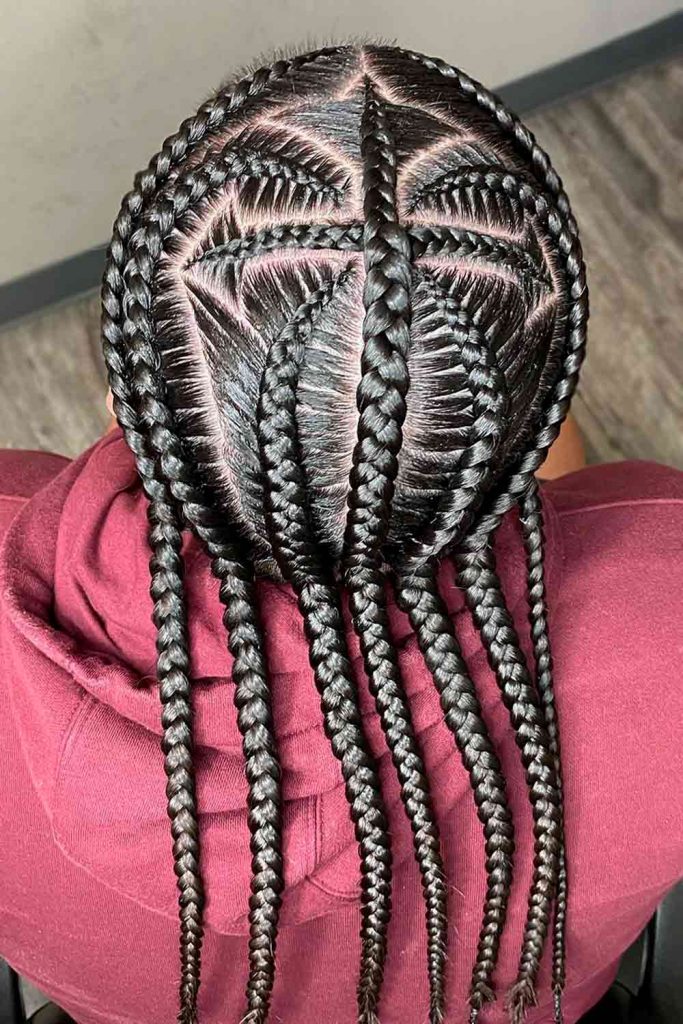 Long Cornrows Hair #cornrows #conrowsmen #cornrowbraids