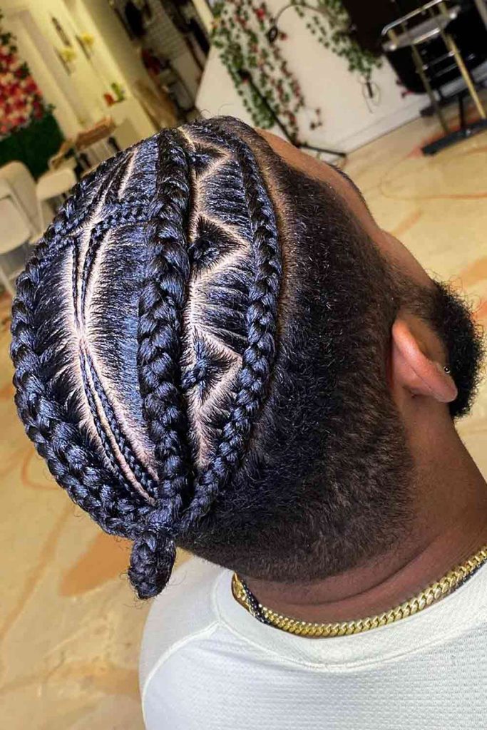 Cornrow Braids + Triangle Box Braids #cornrowsmen #cornrowsbraids