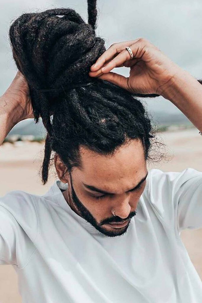 High Bun #dreadlocks #dreads #locks #dreadlocksmen #dreadsmen
