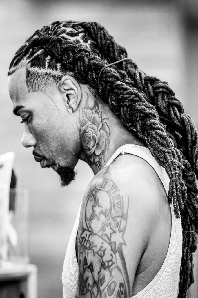 Two Braids #dreadlocks #dreads #locks #dreadlocksmen #dreadsmenNeat Skinny Dreadlocks Undercut 