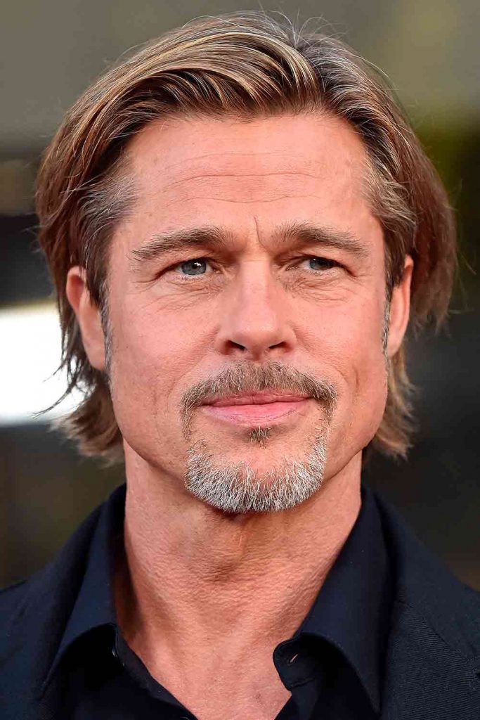 Celebrity Example: Bradd Pitt Every Few Ears #goatee #goateebeard #beardstyles