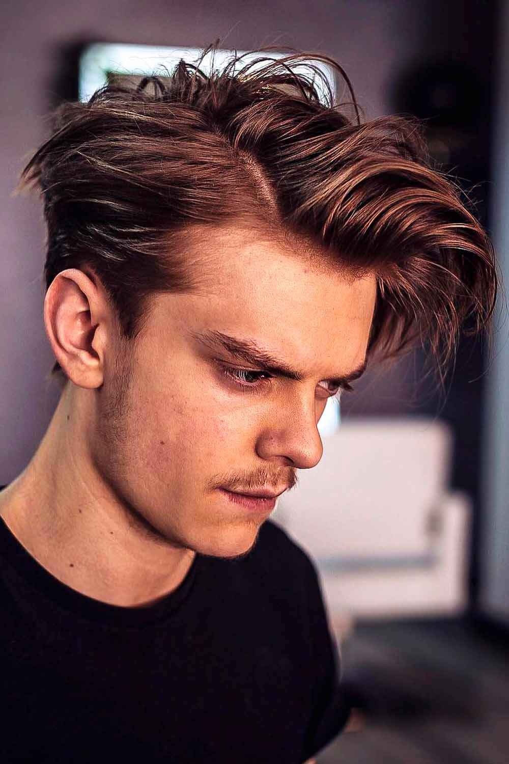 Hairstyles For Messy Hair Men #hairtypes #hairtypesmen