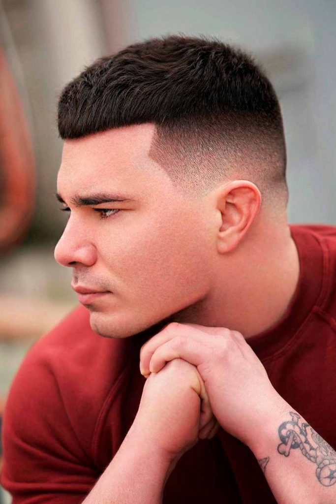 Crew Cut Fade #thickahirmen #haircutsformenwiththickhair #thickhairhaircuts