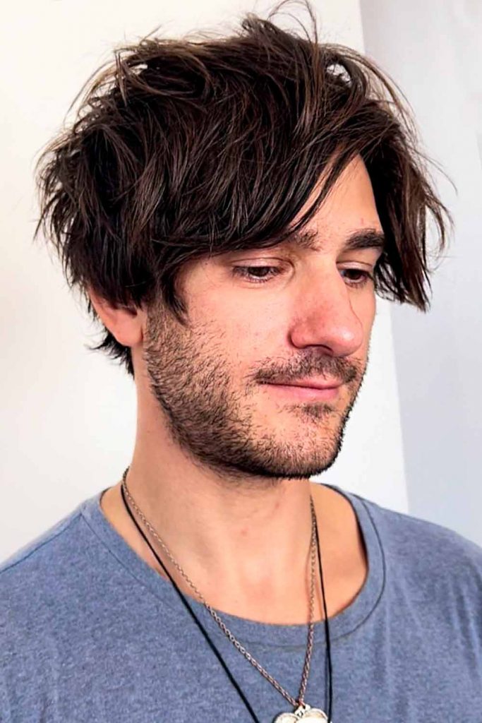 Curatained Bangs #thickahirmen #haircutsformenwiththickhair #thickhairhaircuts