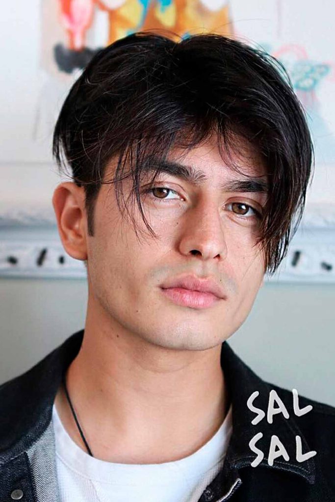 Middle Part Haircut #bigforeheadhairstyles #bigforeheadshairstyles #bigforeheadmen