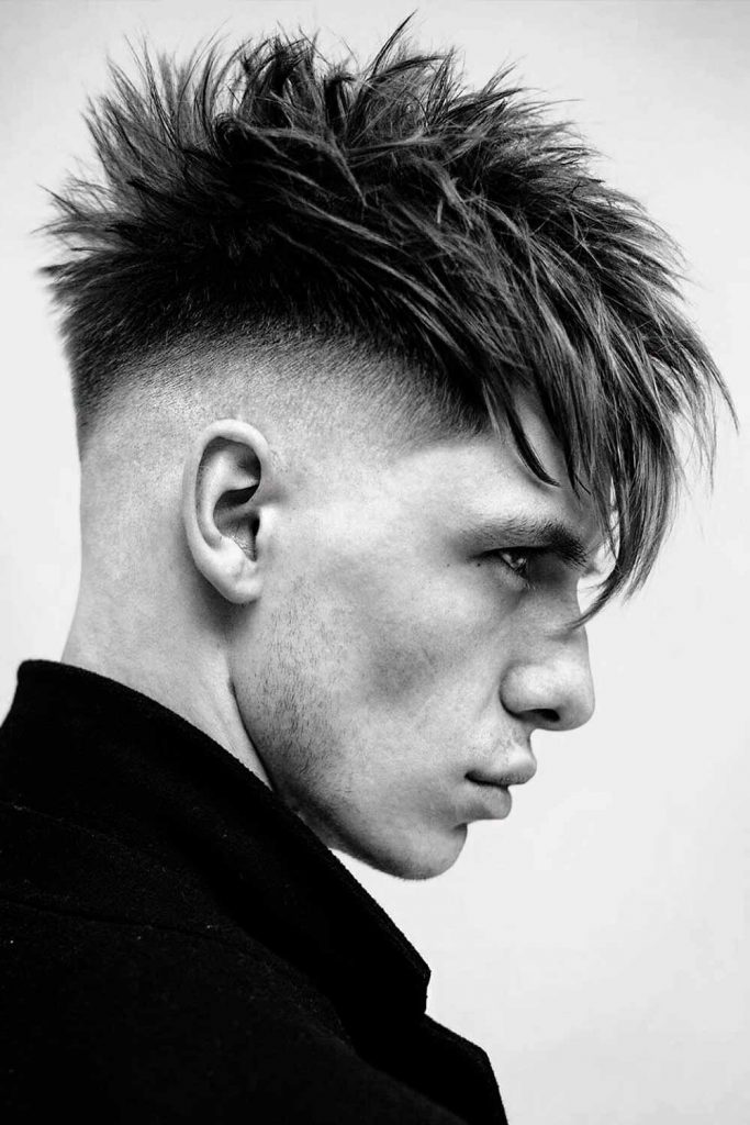 Long Spiked Bang #bigforeheadhairstyles #bigforeheadhairstylesformen