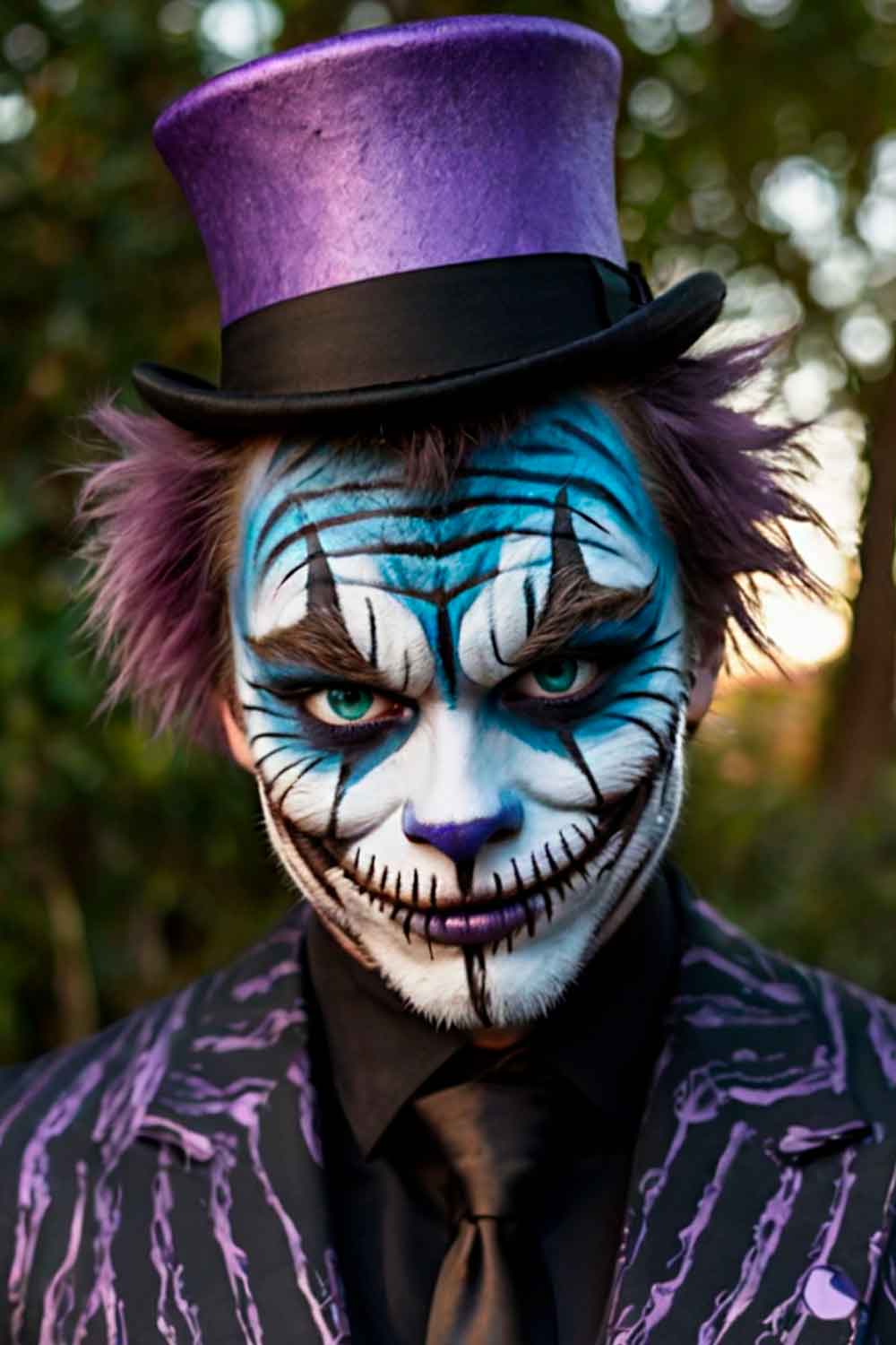 Cheshire Cat Makeup #halloweenmakeup #halloweenmakeupmen #mensfacepain #menshalloweenmakeup