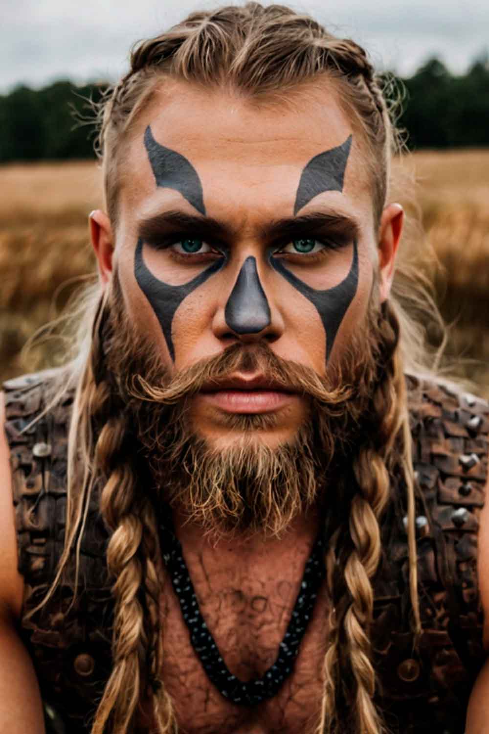 Viking #halloweenmakeup #halloweenmakeupmen #mensfacepain #menshalloweenmakeup