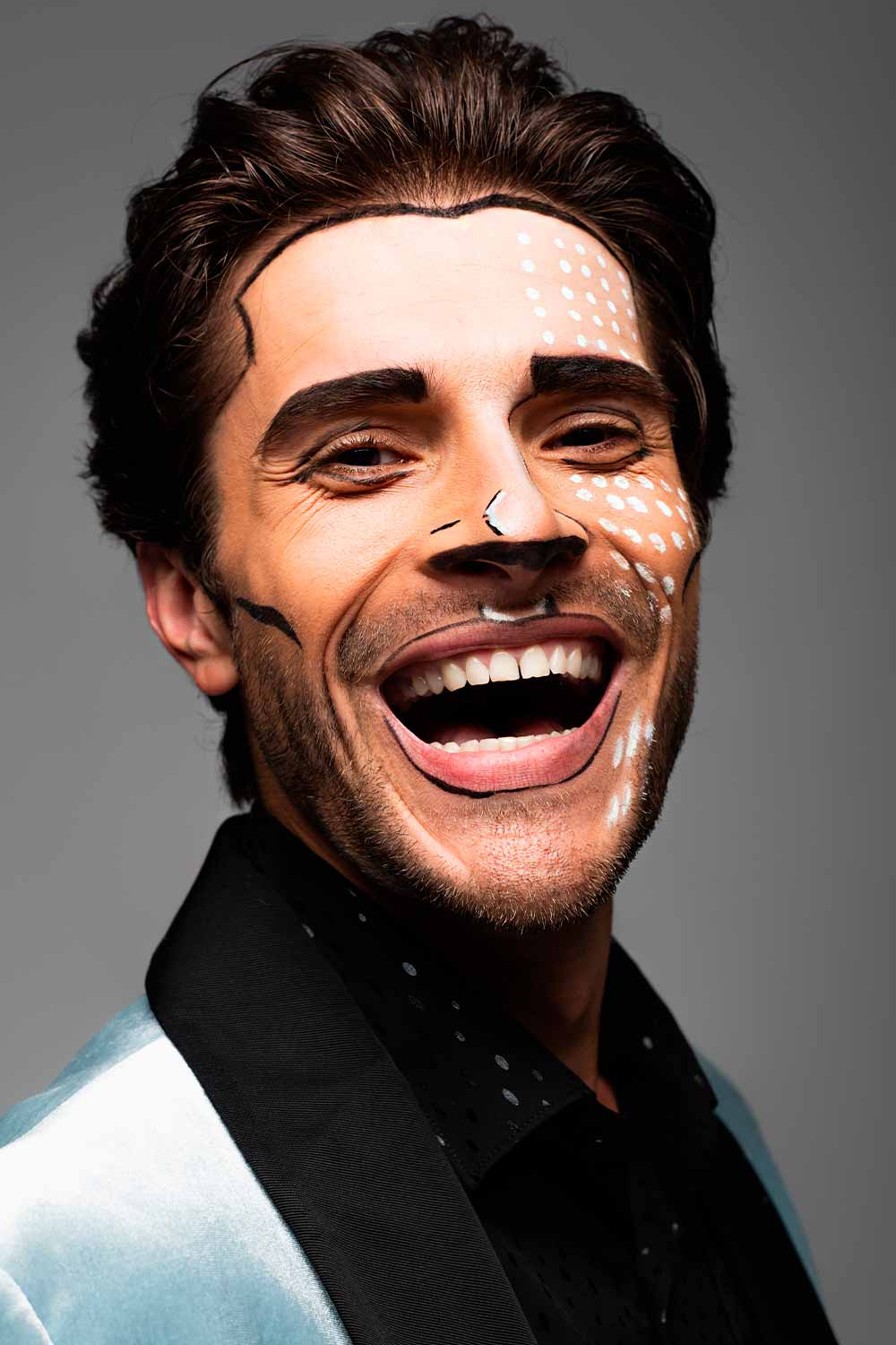 Werewolf Makeup Male #halloweenmakeup #halloweenmakeupmen #mensfacepaint #menshalloweenmakeup #halloweenmakeupformen