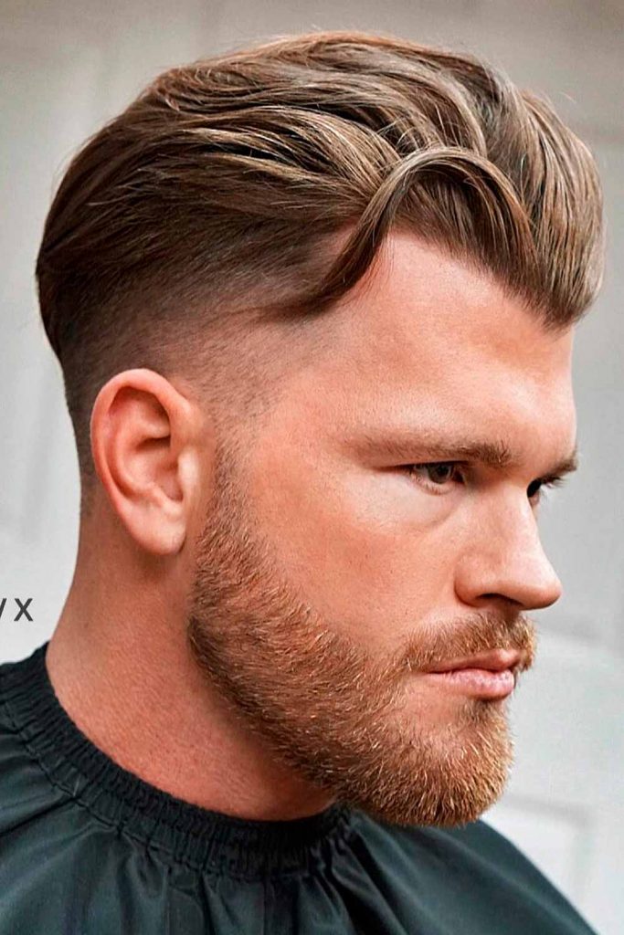 Medium Slicked Back Taper #slickback #slickbackhair #slickbackhairmen #slickedbackhairstyles