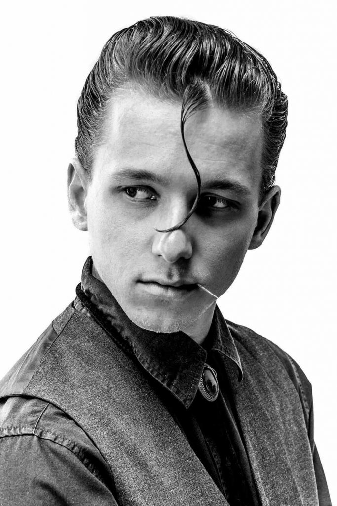 50s Slick Back Hair #slickback #slickbackhair #slickbackhairmen #slickedbackhairstyles