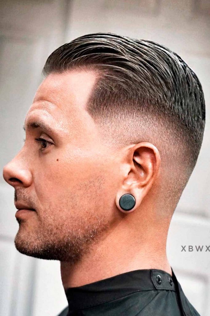 Slick Back Short Hair #slickback #slickbackhair #slickbackhairmen #slickedbackhairstyles