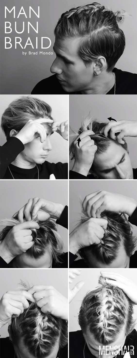 Braided Man Bun Tutorial #braidsformen
