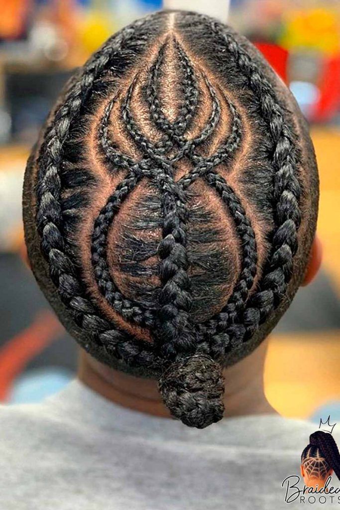 Black Man Bun Braid #manbunbraids #braidedmanbun