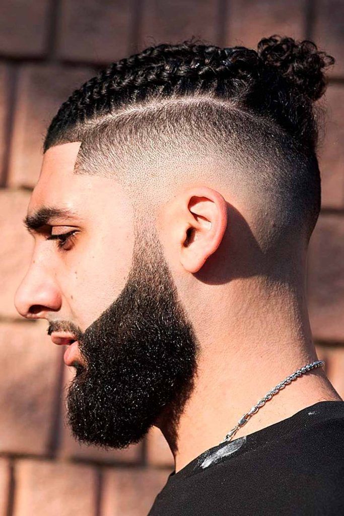 Man Bun Braids Undercut #manbunbraids #braidedmanbun