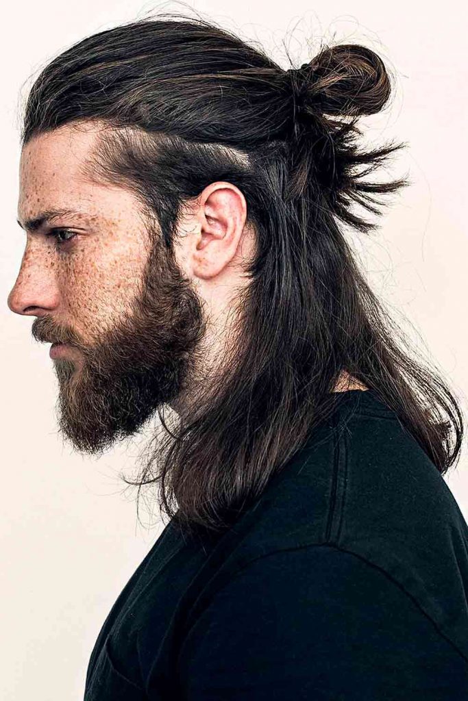 Half Up Hairstyle #manbun #menbun #mansbun 