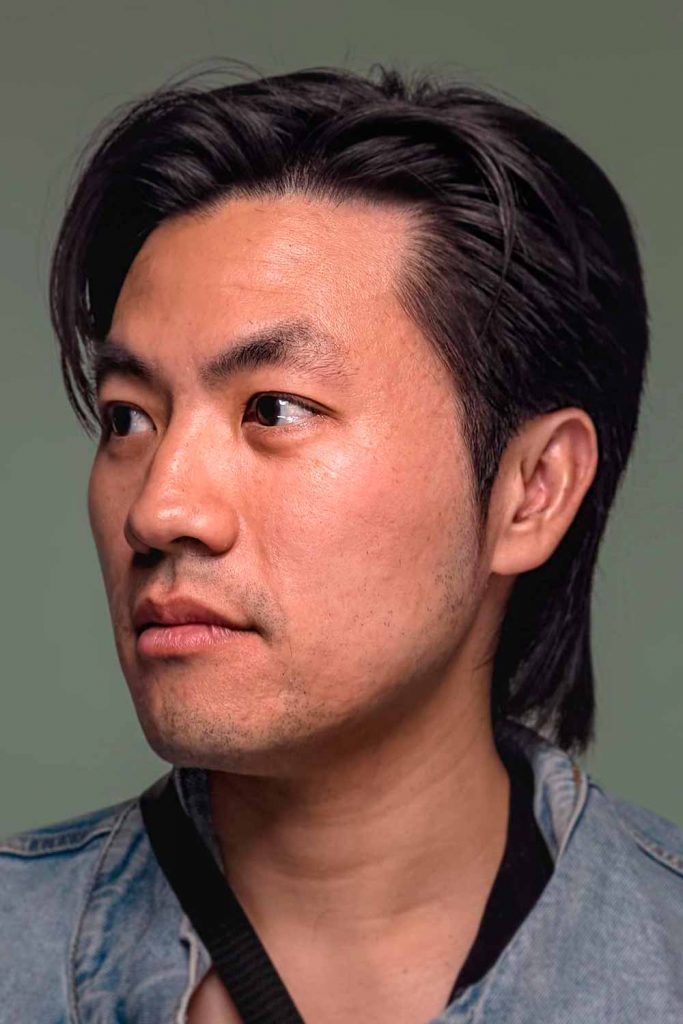 Slick Back Mullet #mediumhairmen #mediumhaircutsformen #mensmediumhairstyles #mediumlengthhairstylesformen