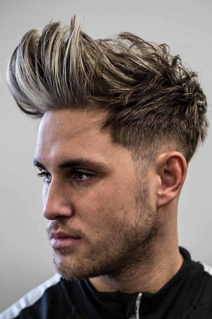 Faux Hawk Medium Hairstyle #mediumlengthhairstylesformen #mensmediumhairstyles #mensmediumlengthhair #mediumhairmen