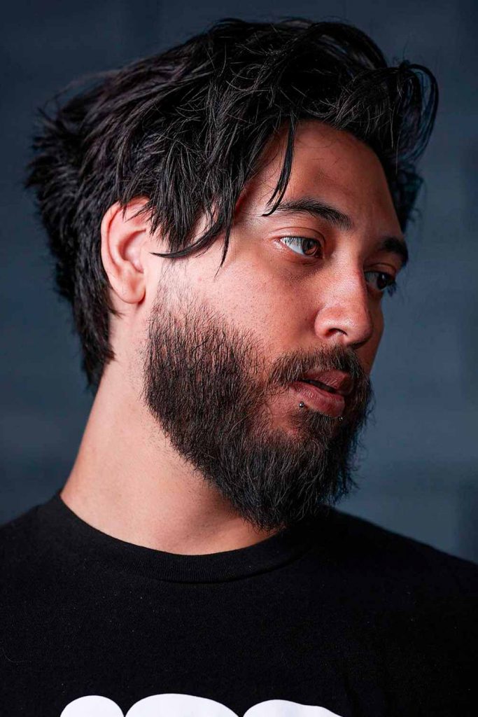 Longer Thick Hair Blown Dry #mensmediumhaircuts #mediumlengthhairstylesformen #mensmediumhairstyles