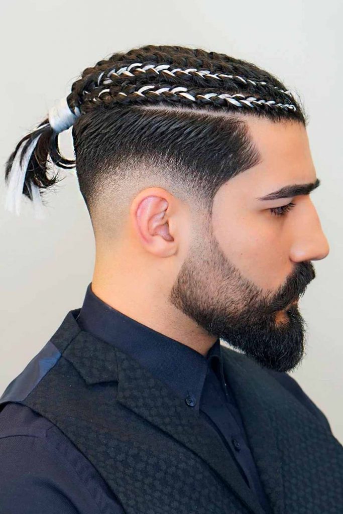 Man Braids With Undercut #mensmediumhaircuts #mediumlengthhairstylesformen #mensmediumhairstyles