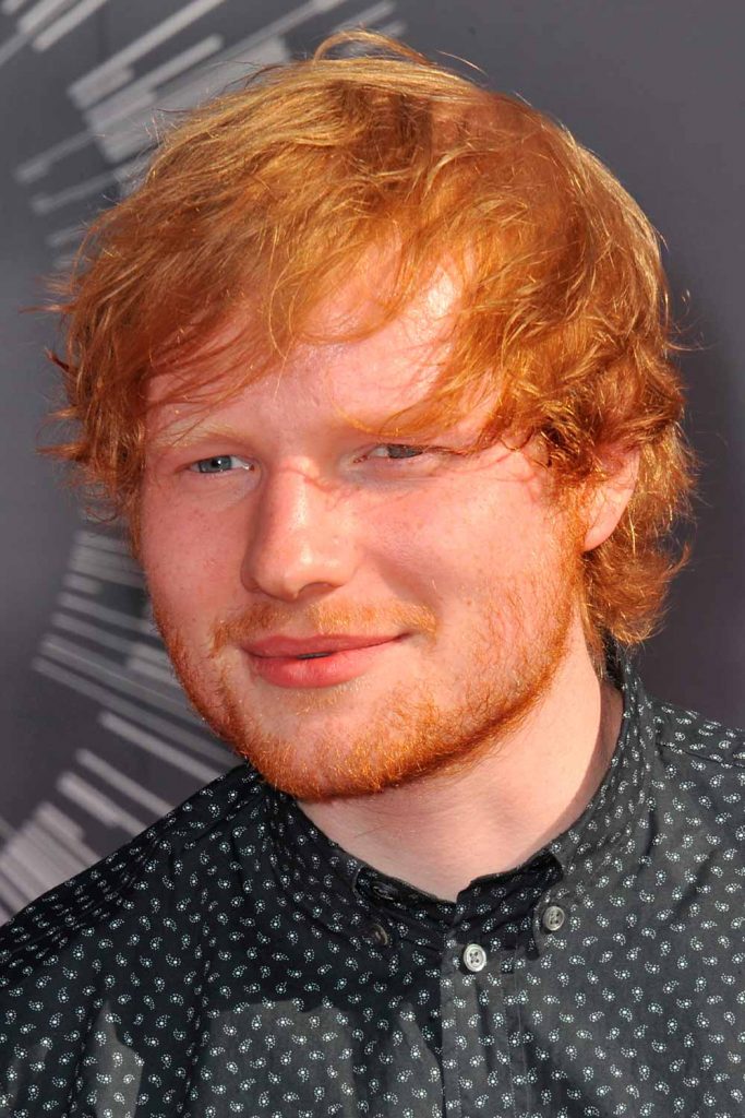 Ed Sheeran’s Layered Side Sweep #menshairstylesforthinhair #thinhairmen