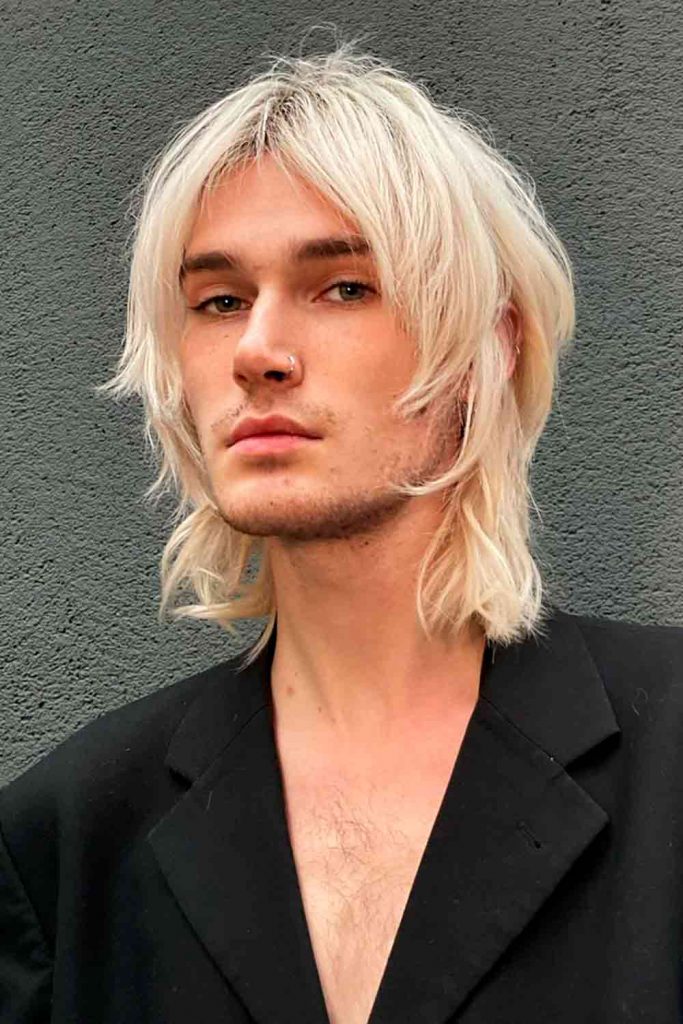 Blonde Wolf Cut #longhairstylesformen #menslonghairstyles #longhairmen