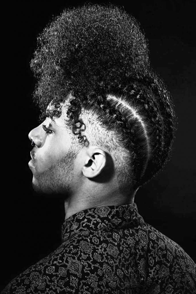 High Bun Back Braids #longhairstylesformen #menslonghairstyles #longhairmen