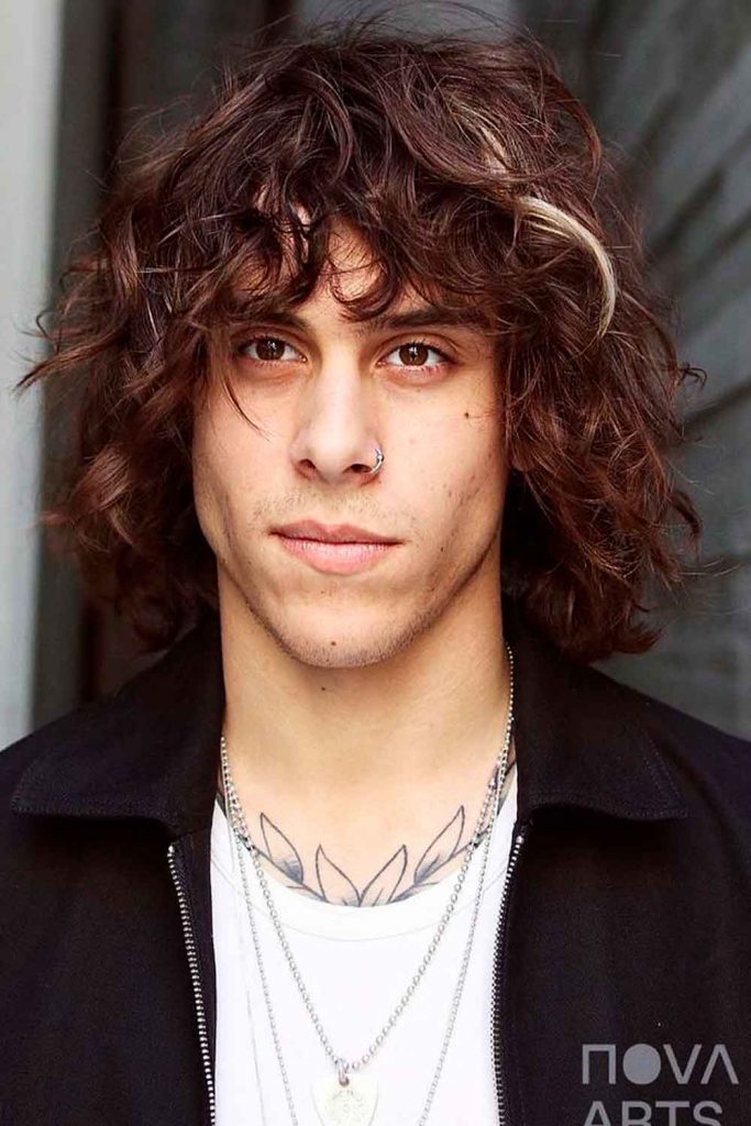 Curly Shag  #menslonghairstyles #longhairstylesformen #longhairmen