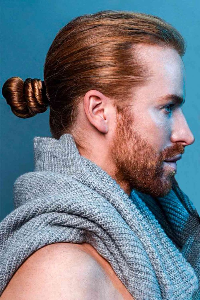 Sleek Low Bun #menslonghairstyles #longhairstylesformen #longhairmen