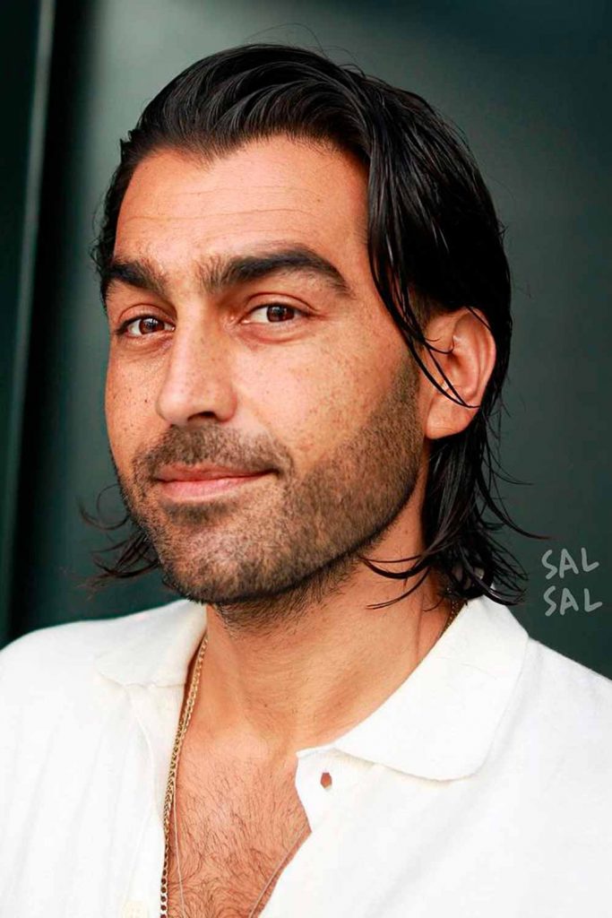 Slick Back #menslonghairstyles #longhairstylesformen #longhairmen