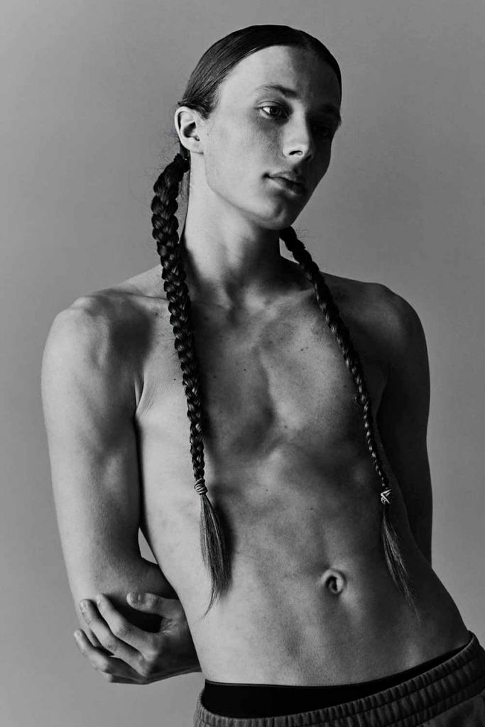 Two Simple Braids Long Hair Men Styles #longhairstylesformen #menslonghairstyles #longhairmen