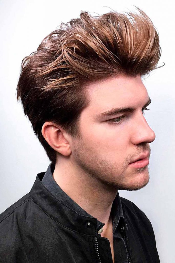 Messy Pomp  Mens Medium Length Hairstyles #mensmediumhaircuts #mediumlengthhairstylesformen #mensmediumhairstyles